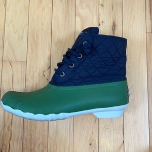 Sperry Top-Sider Navy/Green Rainboots Size 8